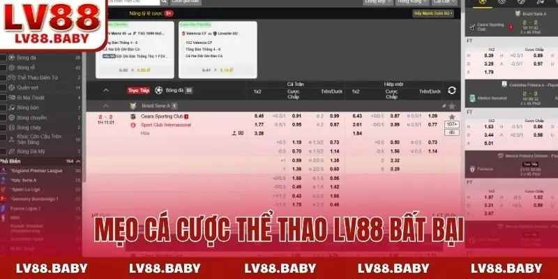 Mẹo cá cược thể thao LV88 bất bại